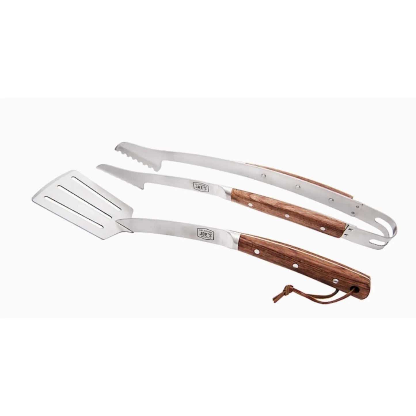 WPPO Oklahoma Joe BBQ Grill 2PC Rosewood Tool Set, Tongs and Spatula - Kitchen King Direct