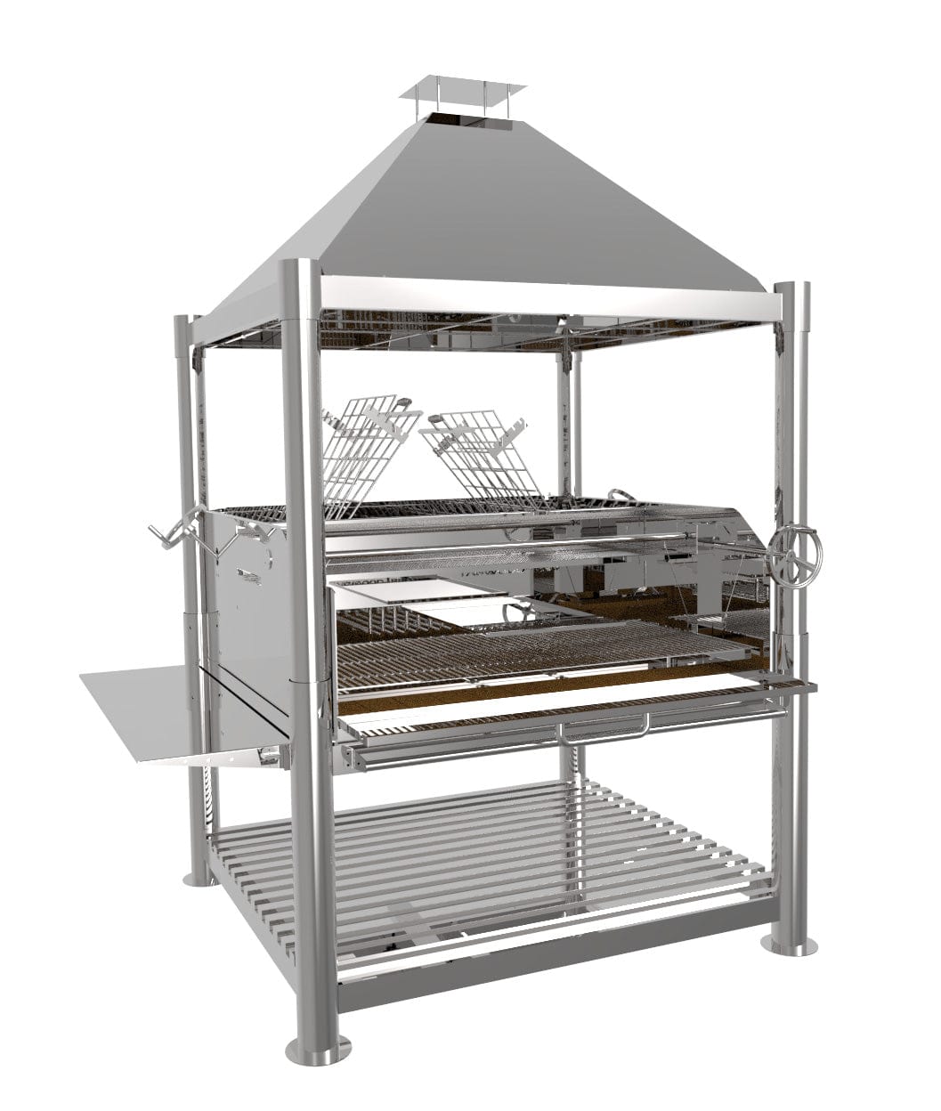 TAGWOOD BBQ XL Argentine Wood Fire & Charcoal Grill All Stainless Steel - Kitchen King Direct