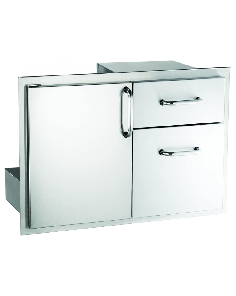 American Outdoor Grill Door With Double Drawer 18-30-SSDD