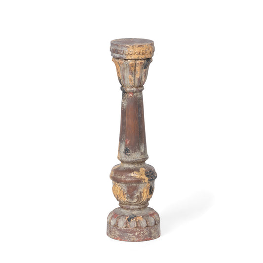 Parkhill Collection Delgado Carved Wood Candle Holder, 16"