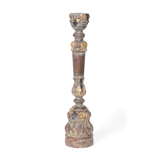 Parkhill Collection Delgado Carved Wood Candle Holder, 28"
