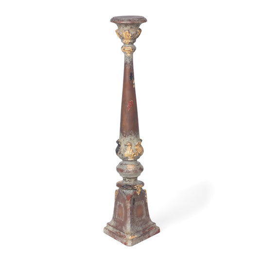 Parkhill Collection Delgado Carved Wood Candle Holder, 29"