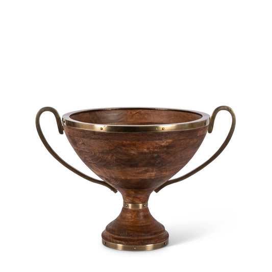 Parkhill Collection Wood and Metal Footed Bowl
