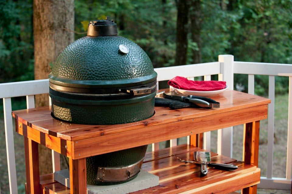 JJGeorge Long Table for Large Big Green Egg - Kitchen King Direct