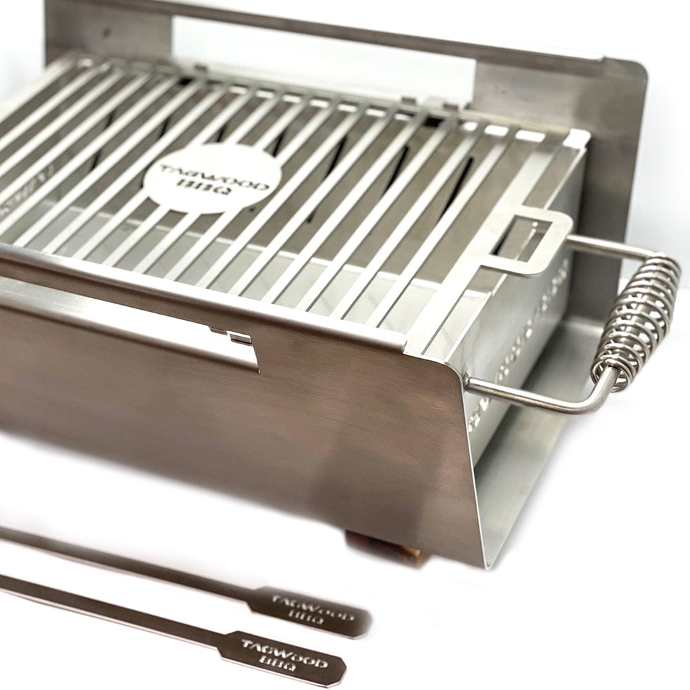 TAGWOOD BBQ Argentine Wood Fire & Charcoal Grill All Stainless Steel - Kitchen King Direct