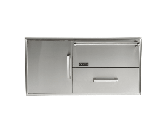 Coyote 42″ Combination Storage: Warming Drawer & Access Doors - Kitchen King Direct