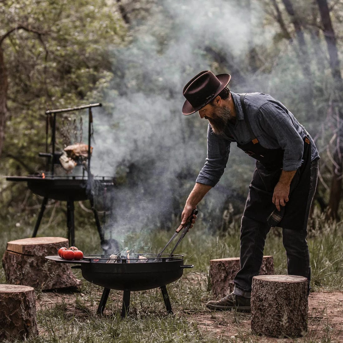 Barebones Cowboy Fire Pit Grill - 23" - Kitchen King Direct
