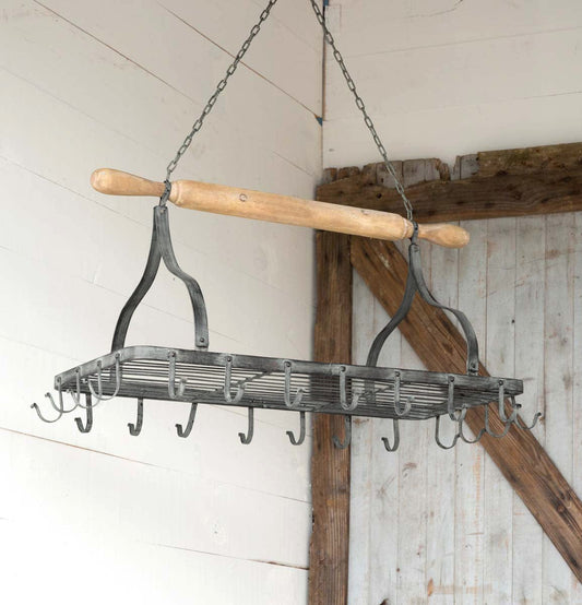 Parkhill Collection Hanging Rolling Pin Pot Rack - Kitchen King Direct