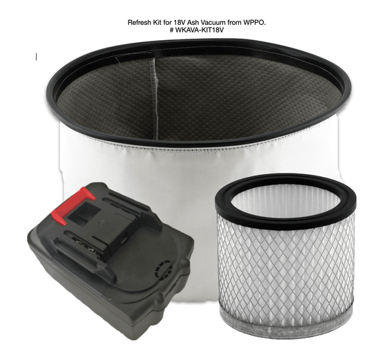 WPPO Refresh Kit for 18V Ash Vacuum from WPP0 - Kitchen King Direct