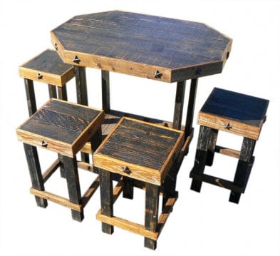 Haggards Rustic Goods Whitestone Patio Set Black - Kitchen King Direct