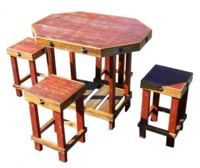 Haggards Rustic Goods Whitestone Patio Set Red - Kitchen King Direct